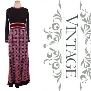 Rare Vintage IKAT Design Maxi Dress
